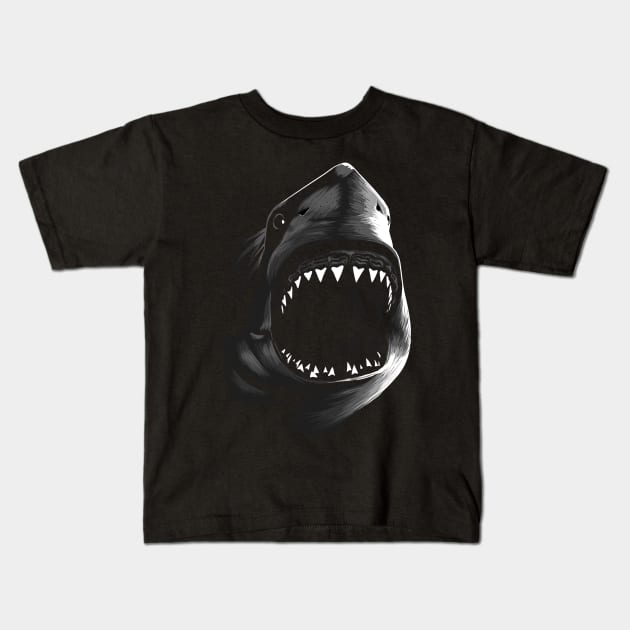 Megalodon Kids T-Shirt by albertocubatas